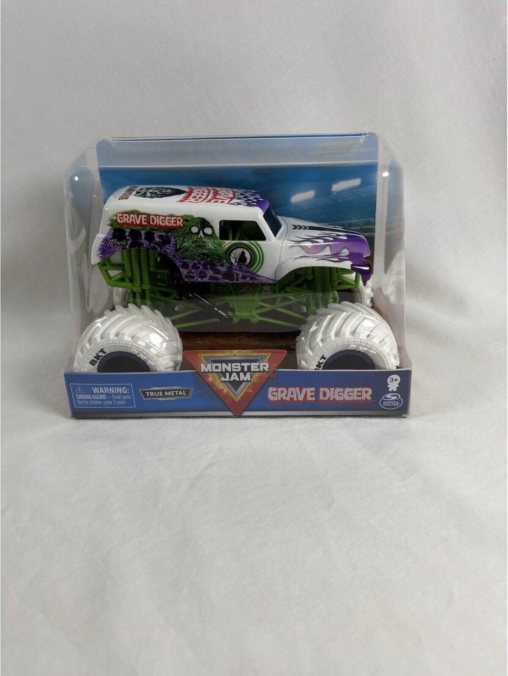 2020 Spinmaster 1/24th Inverse Grave Digger True Metal Monster Jam Truck, NIP!!